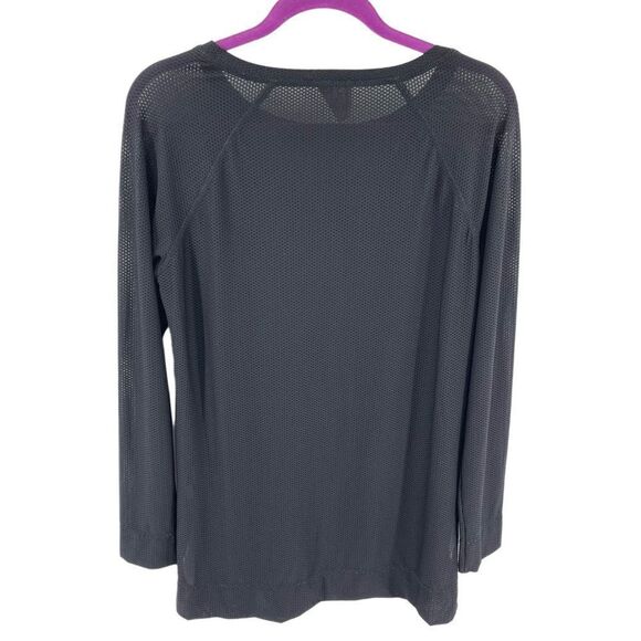 Relax by Lynn Ritchie mesh oversized shirt top small black workout exercise - Picture 10 of 11